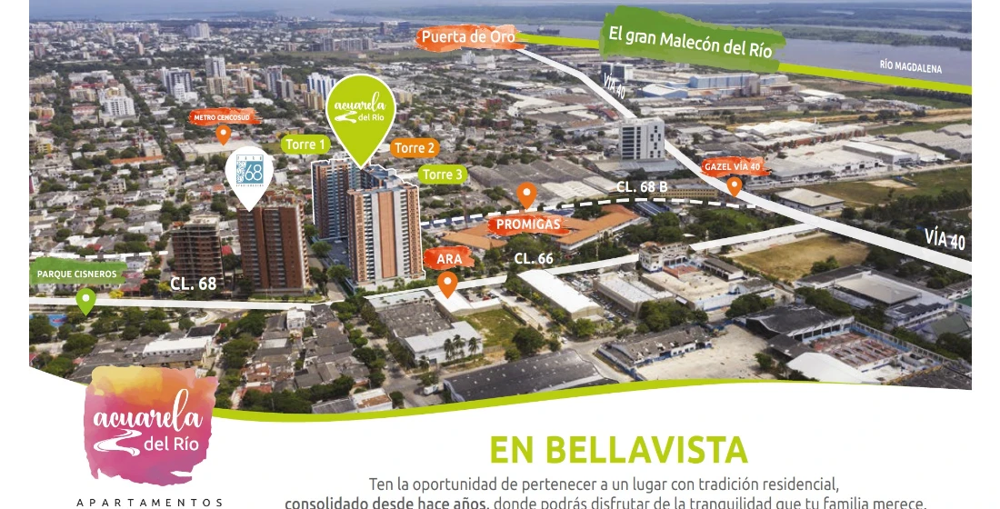 Ubicación Acuarela del Río